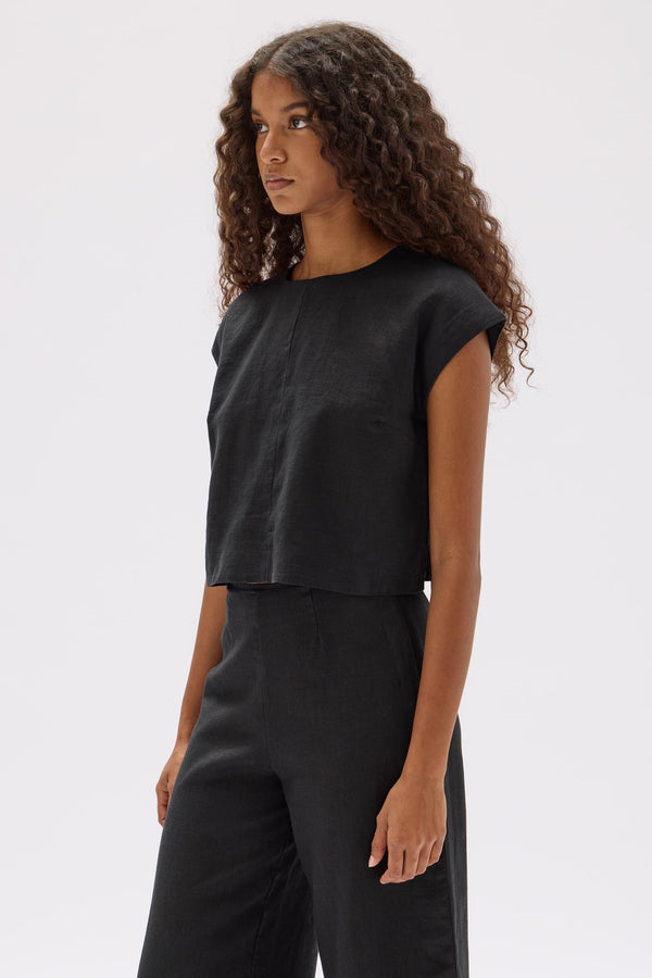 Re-Worn Tori Linen Top