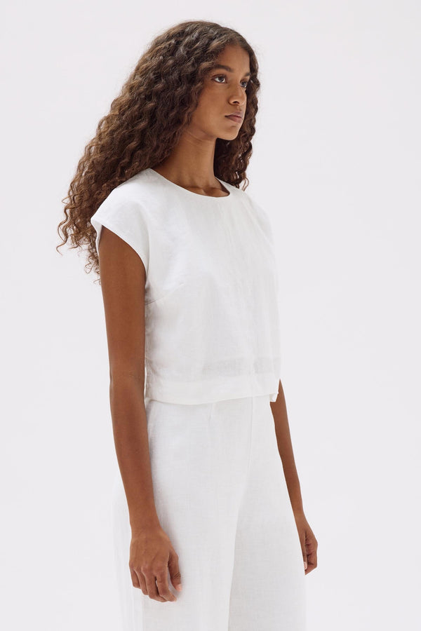 Re-Worn Tori Linen Top