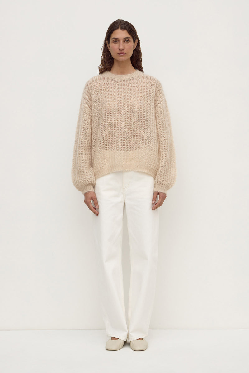 Womens Tulsa Mohair Knit Champagne | Assembly Label
