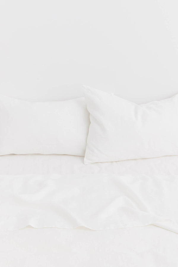 Linen Standard Pillow Cases White