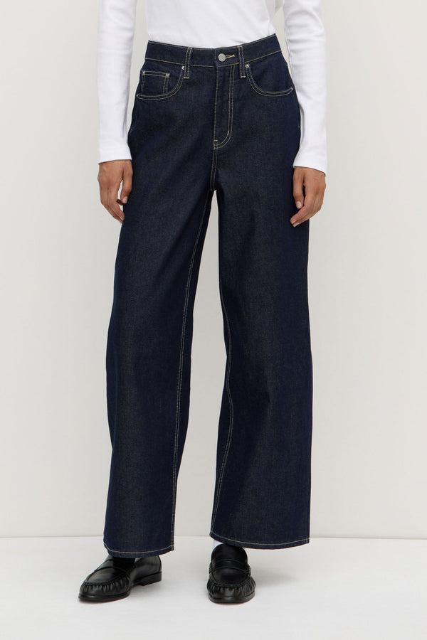 Re-Worn Womens Denim Wide Leg Jean
