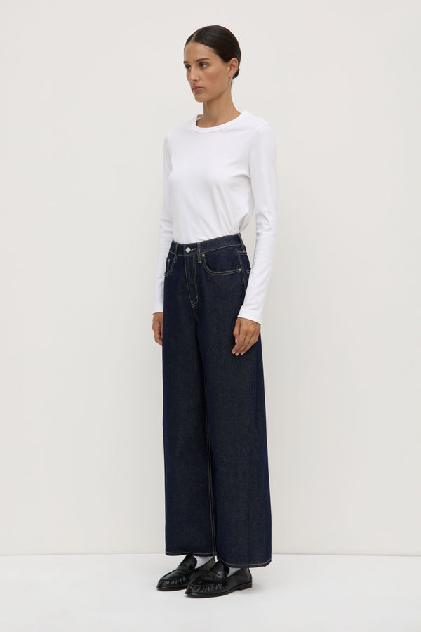 Re-Worn Womens Denim Wide Leg Jean
