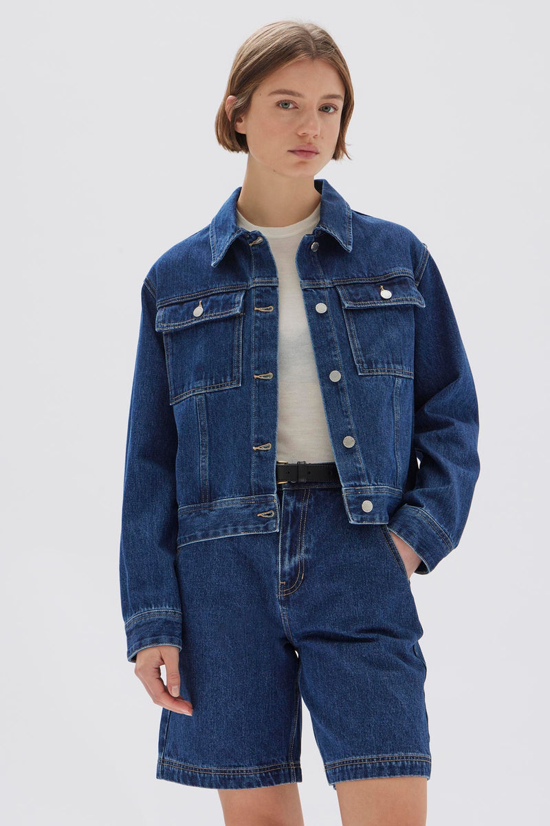 Assembly label black denim jacket shop