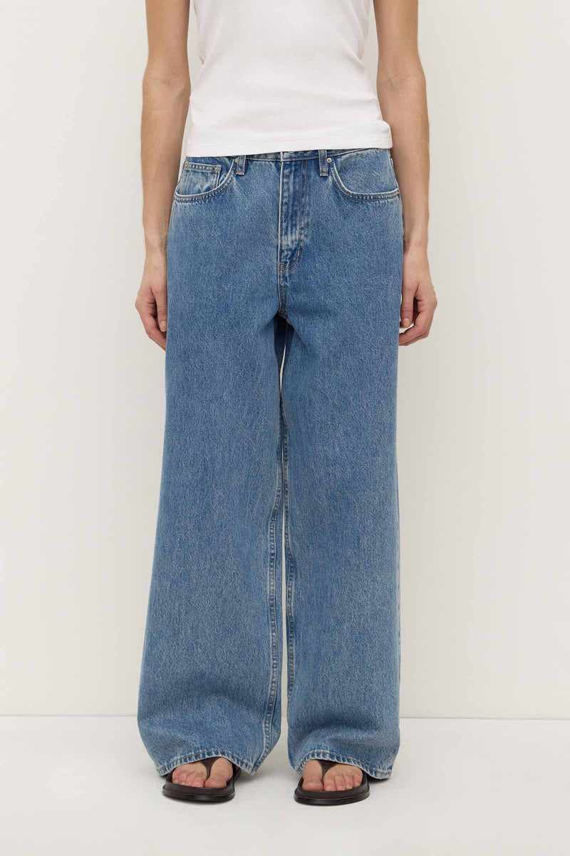 Womens Boyfriend Jean Dark Stone | Assembly Label