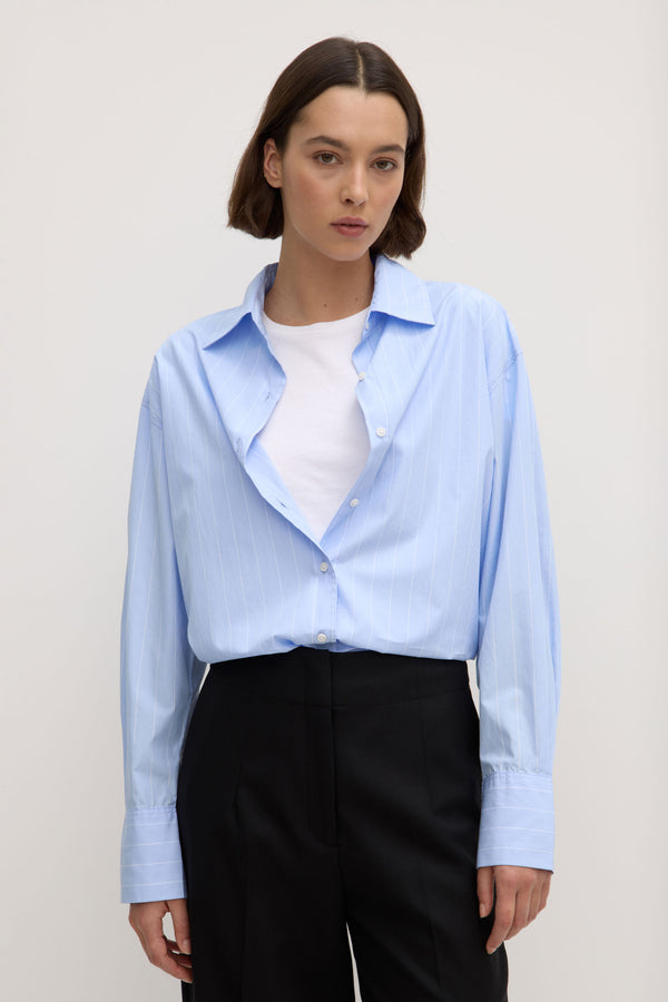 Womens Otis Poplin Stripe Shirt