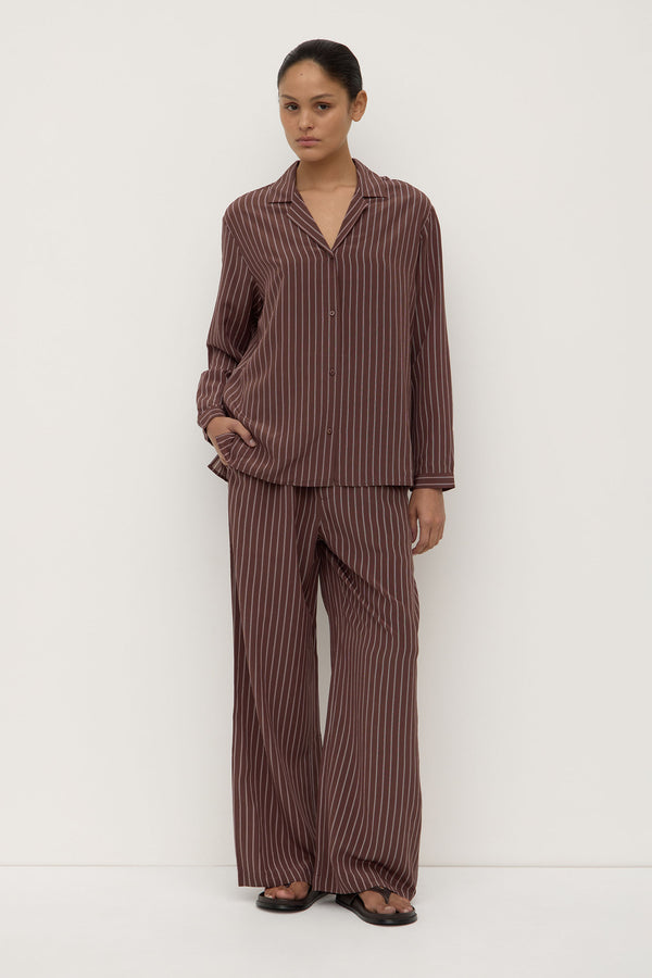 Zayla_Silk_Stripe_Long_Sleeve_Shirt_Cream_Espresso_1092