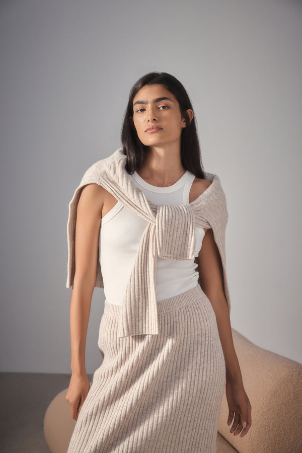 Wool Cashmere Rib Top
