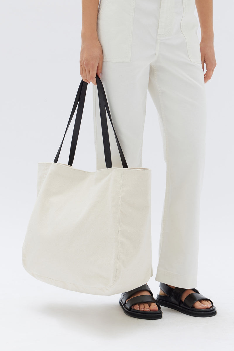 Assembly label tote bag black discount