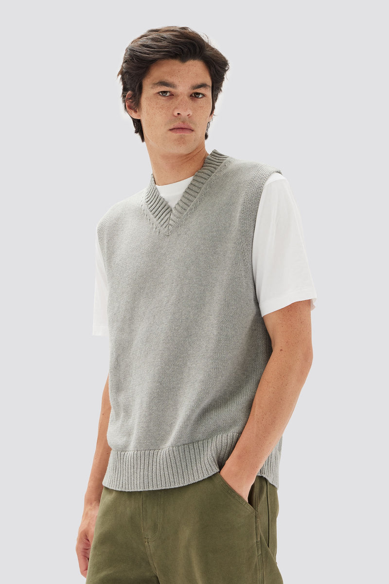 Grey v clearance neck vest