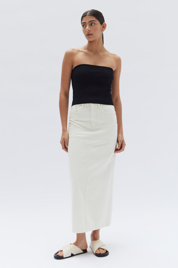 Re-Worn Skara Strapless Rib Top
