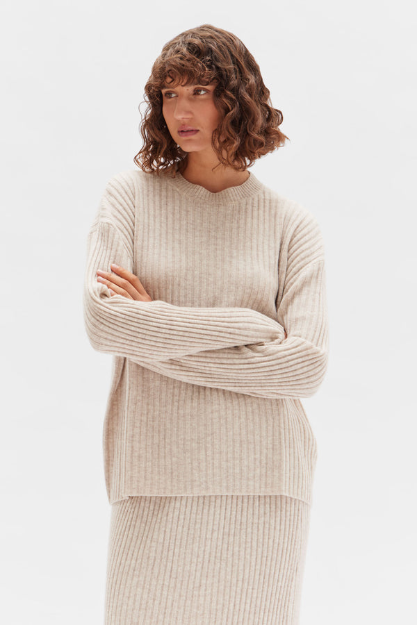 Wool Cashmere Rib Top