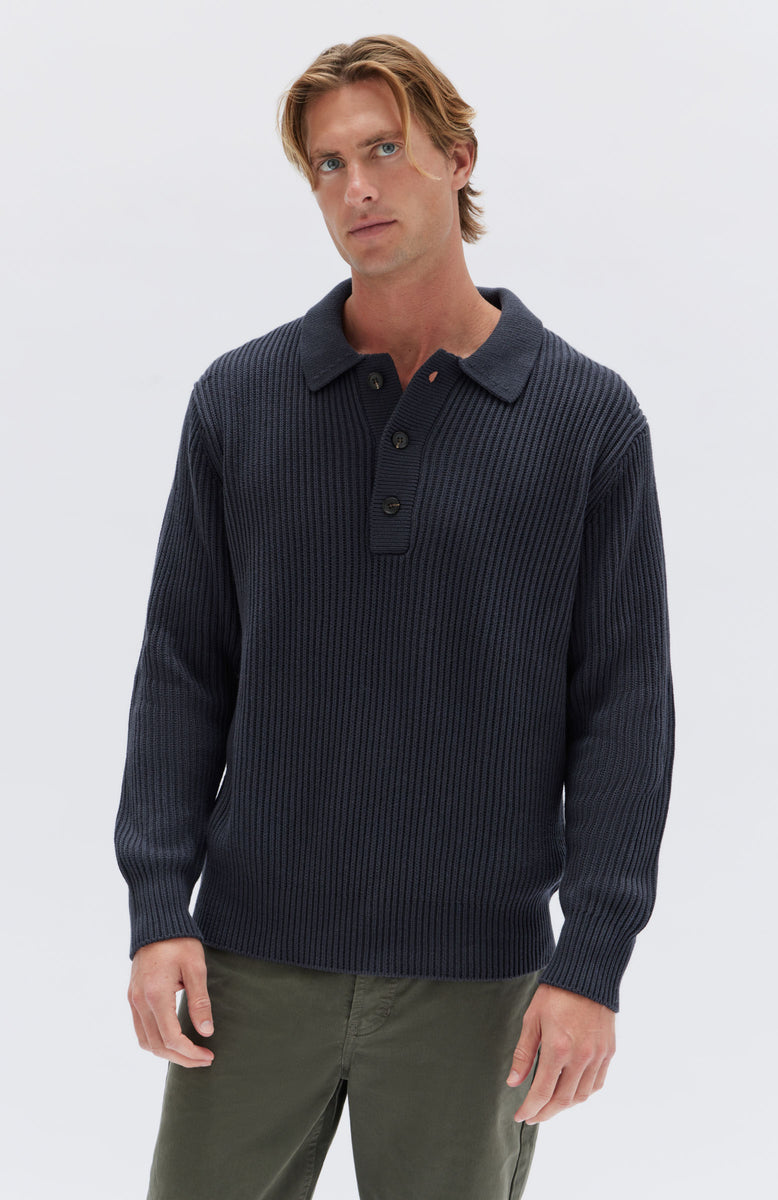 Free Assembly Men's Jacquard Rib Shawl Collar Pullover 