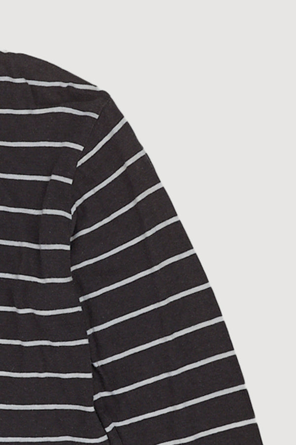 Re-Worn Womens Linen Blend Long Sleeve Tee