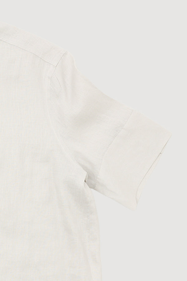 Re-Worn Womens Linen Short Sleeve Shirt