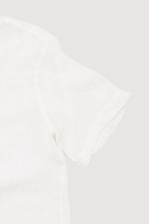 Re-Worn Womens Linen Short Sleeve Shirt