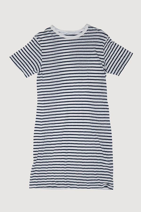 Re-Worn Womens Linen T-Shirt Dress