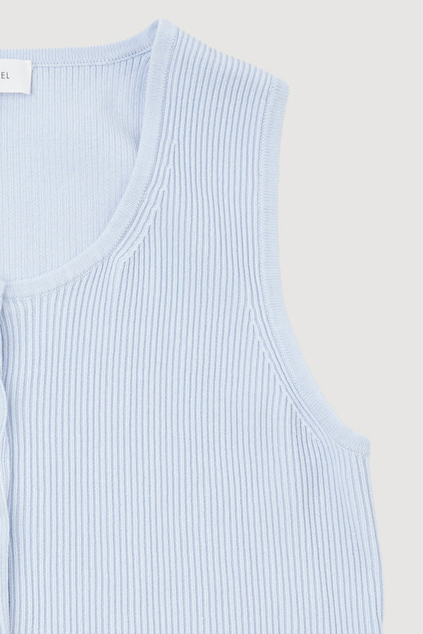 Re-Worn Womens Cotton Blend Textured Tank