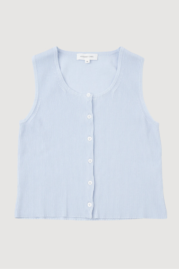 Re-Worn Womens Cotton Blend Textured Tank