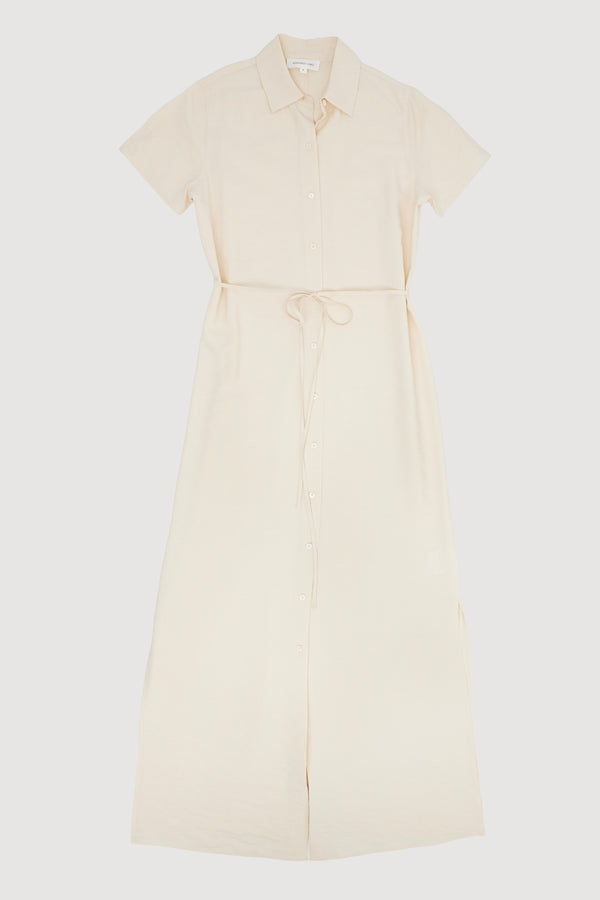 Re-Worn Womens Silk Blend Textured Shirt Dress