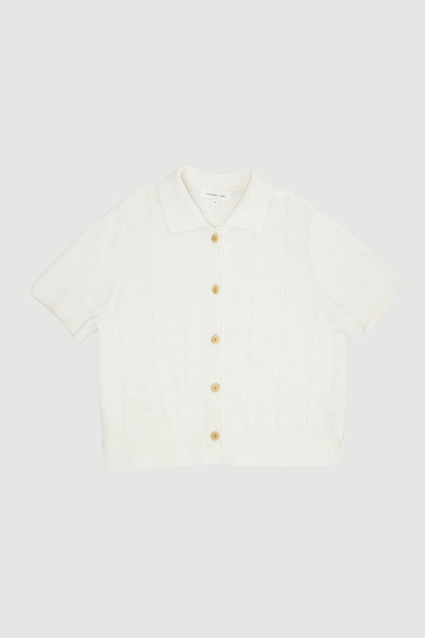 Re-Worn Womens Linen Blend Knit Shirt