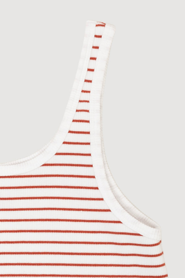 Re-Worn Womens Organic Cotton Yarn Blend Stripe Tank