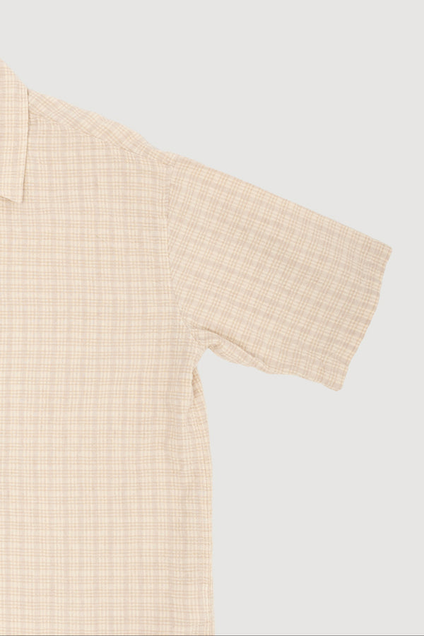 Re-Worn Mens Linen Blend Short Sleeve Shirt