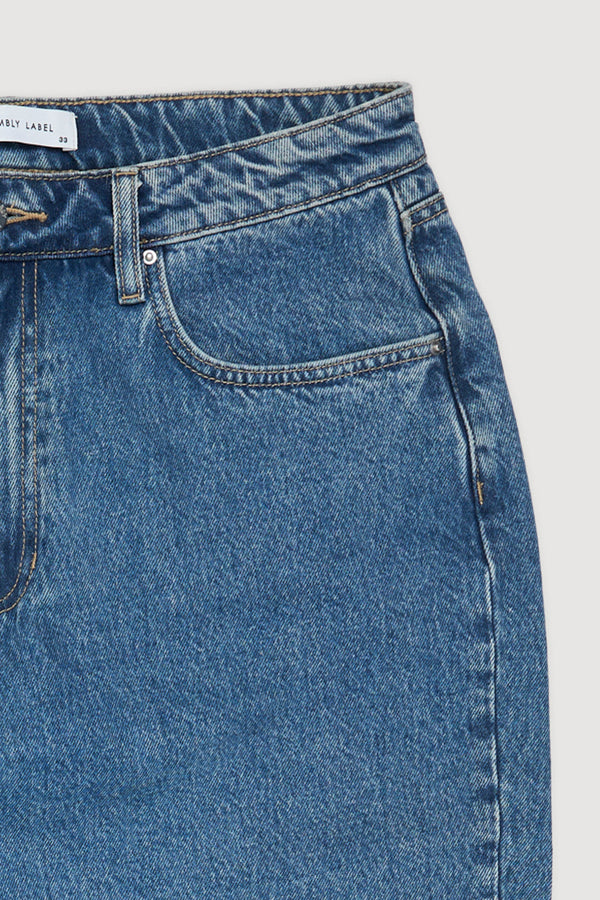 Re-Worn Womens Denim Straight Leg Jean