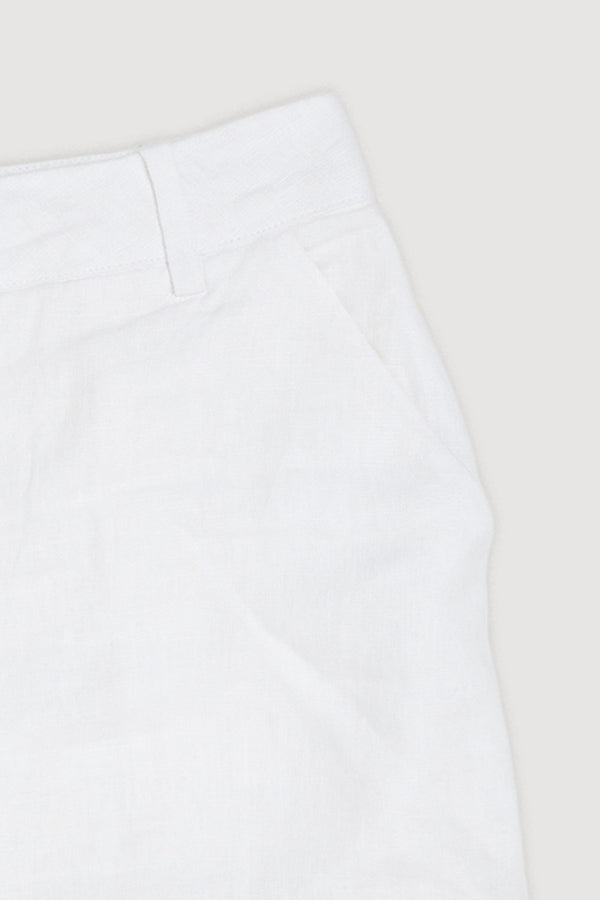 Re-Worn Womens Linen Mini Skirt