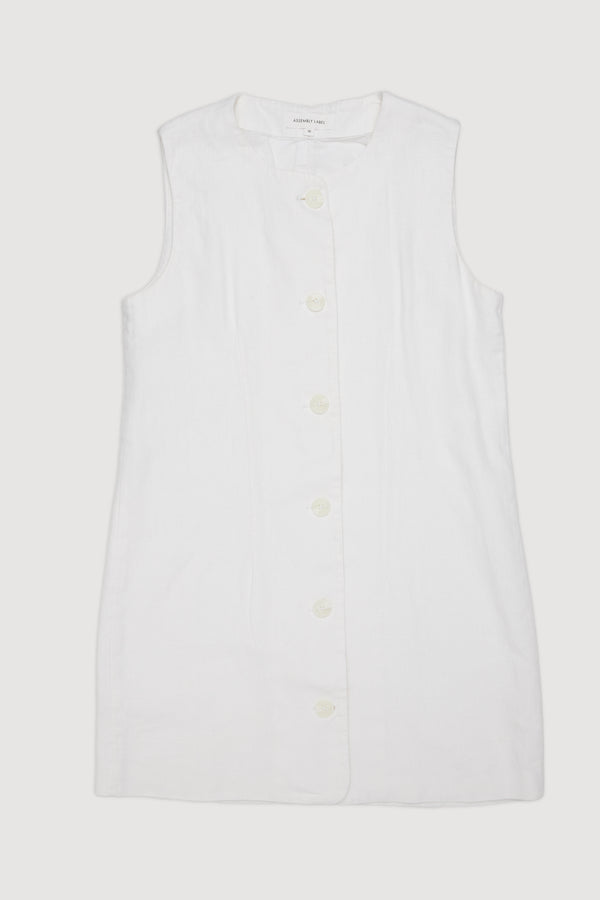 Re-Worn Womens Linen Mini Dress