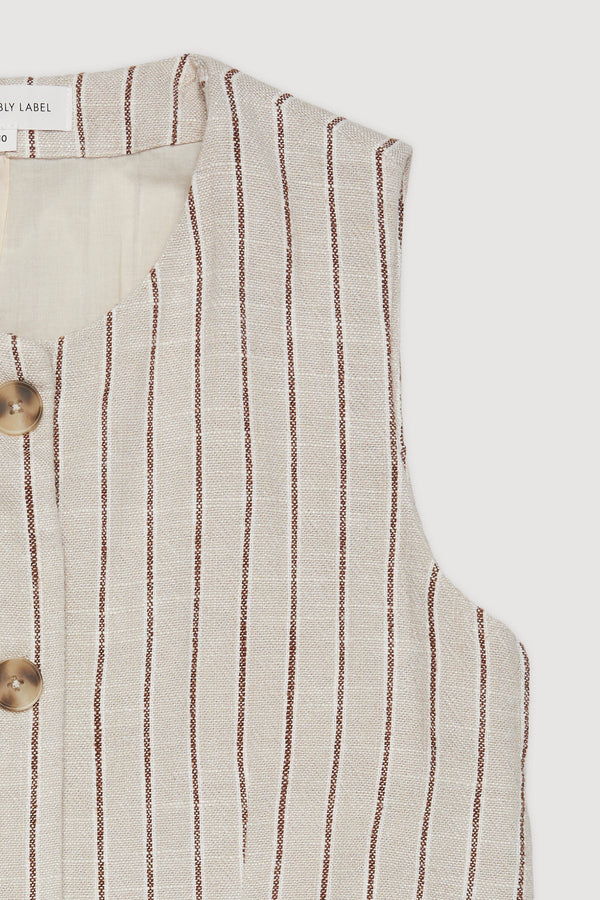 Re-Worn Womens Linen Blend Mini Dress