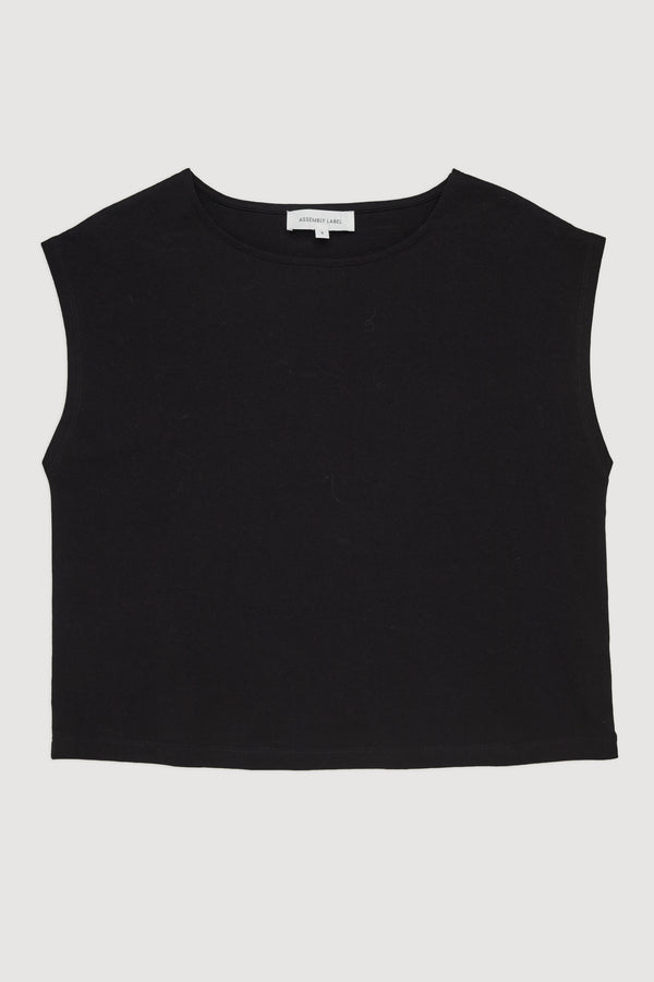 Re-Worn Womens Organic Cotton Yarn Cap Sleeve Tee