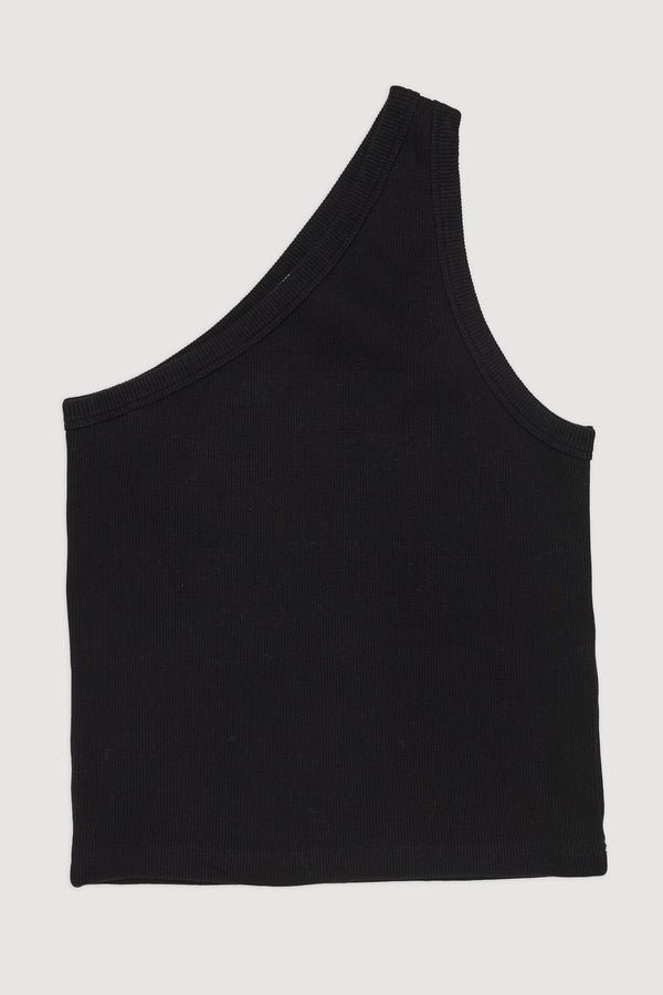 Re-Worn Womens Organic Cotton Yarn Blend Textured One Shoulder Top