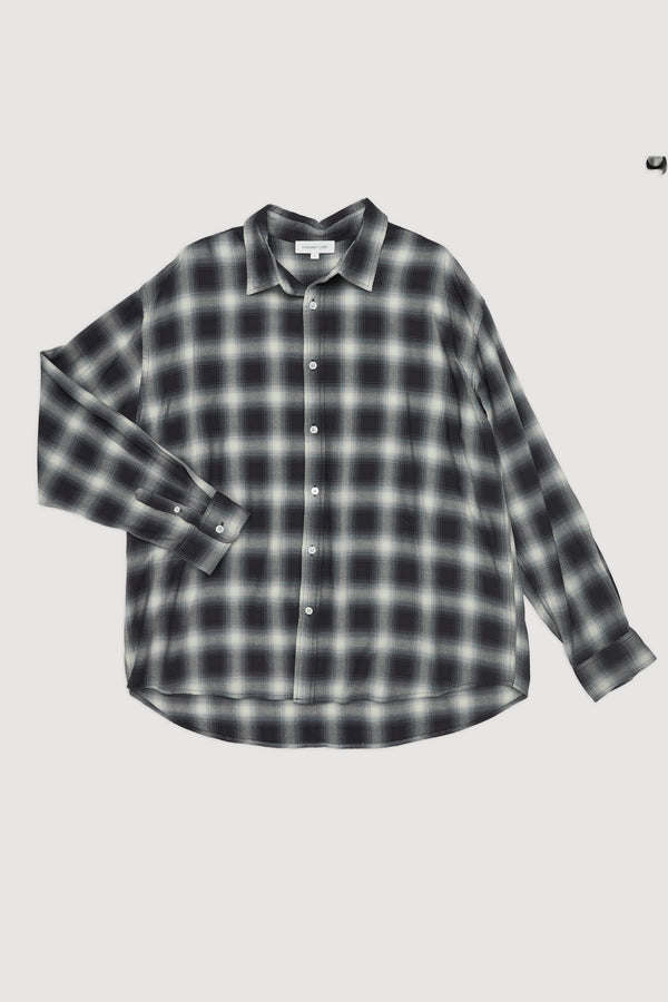 Re-Worn Mens Viscose Stripe Long Sleeve Shirt