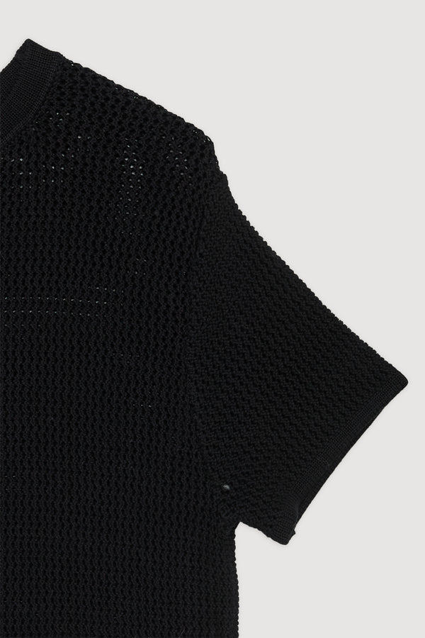 Re-Worn Womens Cotton Blend Textured Knit Shirt