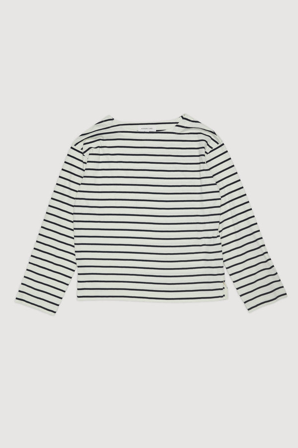 Re-Worn Womens Organic Cotton Stripe Long Sleeve Tee