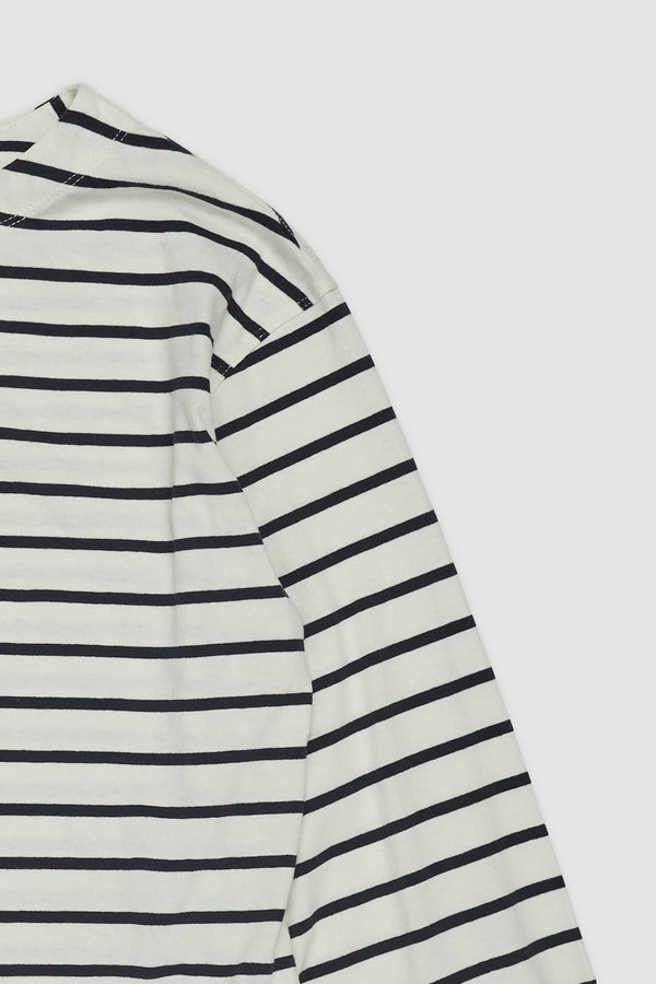 Re-Worn Womens Organic Cotton Stripe Long Sleeve Tee