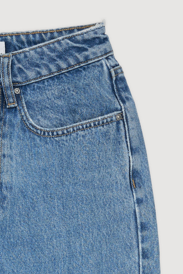 Re-Worn Womens Denim Straight Leg Jean