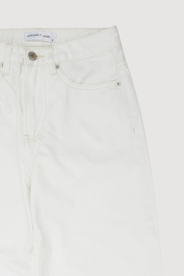 Re-Worn Womens Cotton Denim Straight Leg Jean