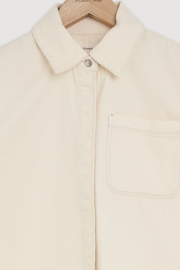 Re-Worn Womens Denim Short Sleeve Shirt
