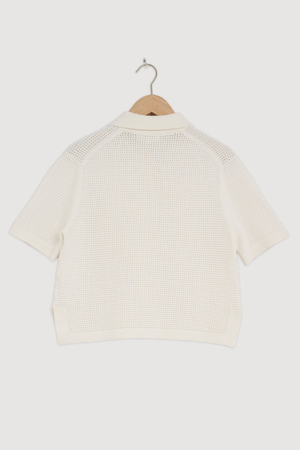 Re-Worn Womens Cotton Textured Knit Shirt