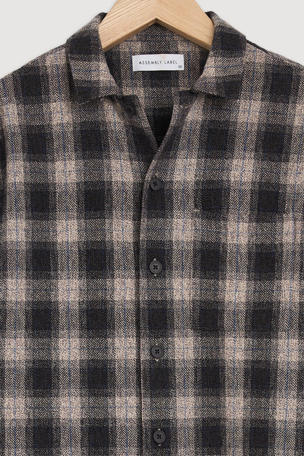 Re-Worn Mens Cotton Textured Long Sleeve Shirt