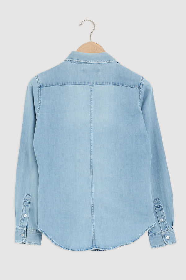 Re-Worn Womens Denim Long Sleeve Shirt