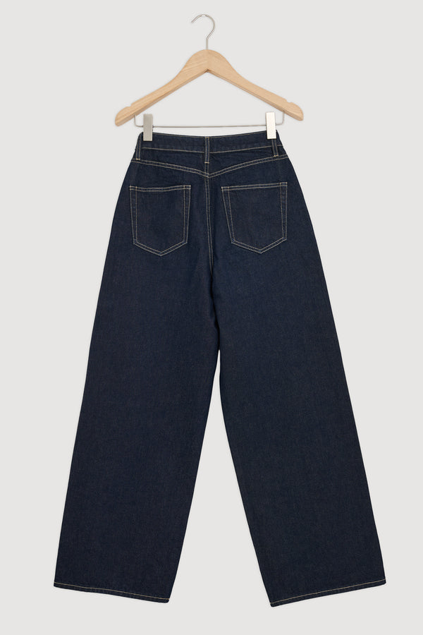 Re-Worn Womens Denim Wide Leg Jean