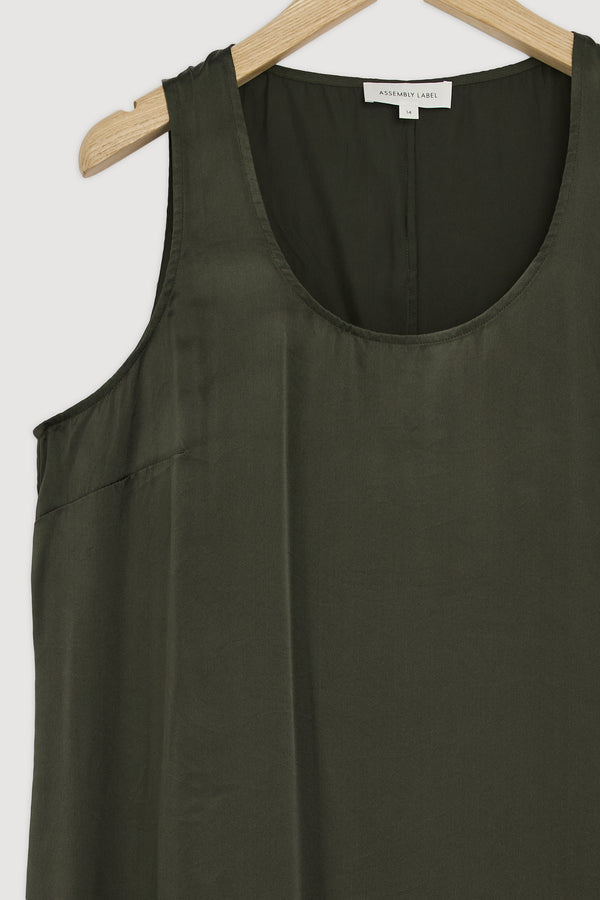 Re-Worn Womens Pippa Silk Tank Dress