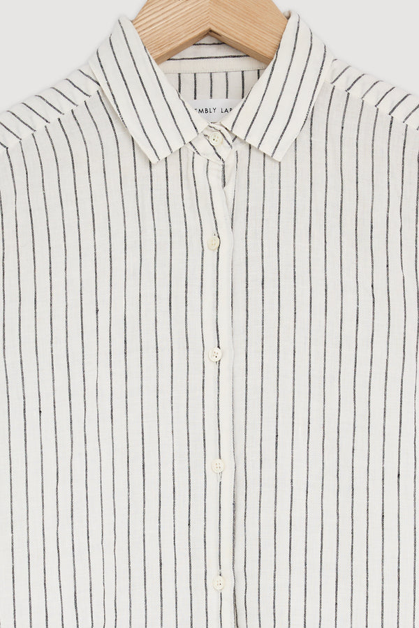 Re-Worn Womens Linen Long Sleeve Shirt
