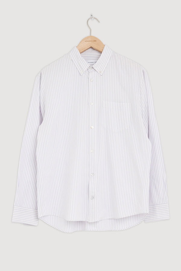 Re-Worn Mens Cotton Stripe Long Sleeve Shirt