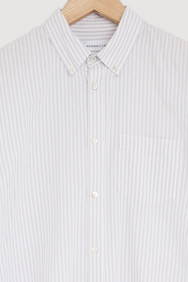 Re-Worn Mens Cotton Stripe Long Sleeve Shirt