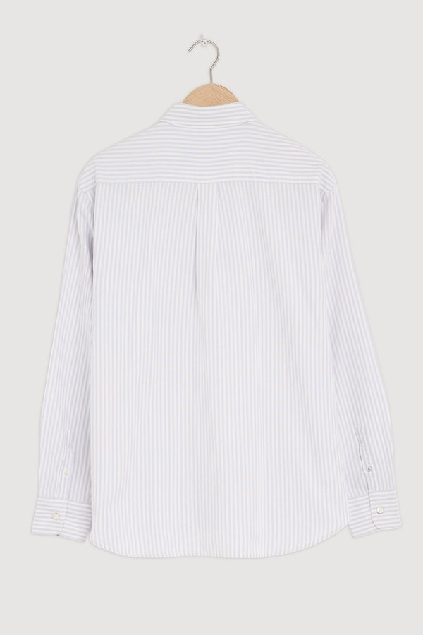 Re-Worn Mens Cotton Stripe Long Sleeve Shirt