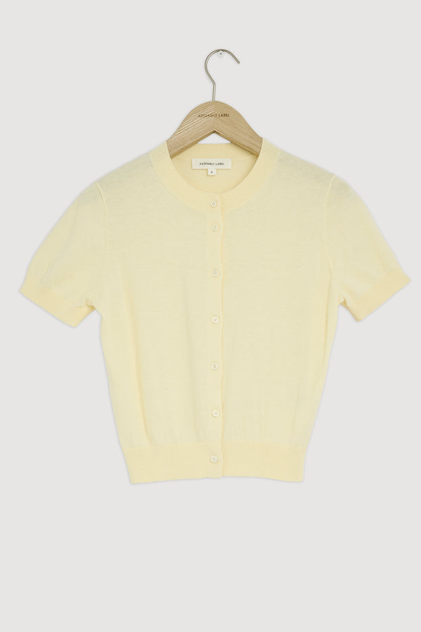 Re-Worn Semra Cotton Cashmere Short Sleeve Cardigan