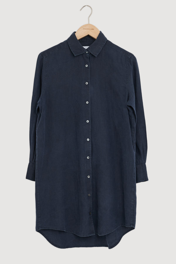 Re-Worn Womens Linen Shirt Dress